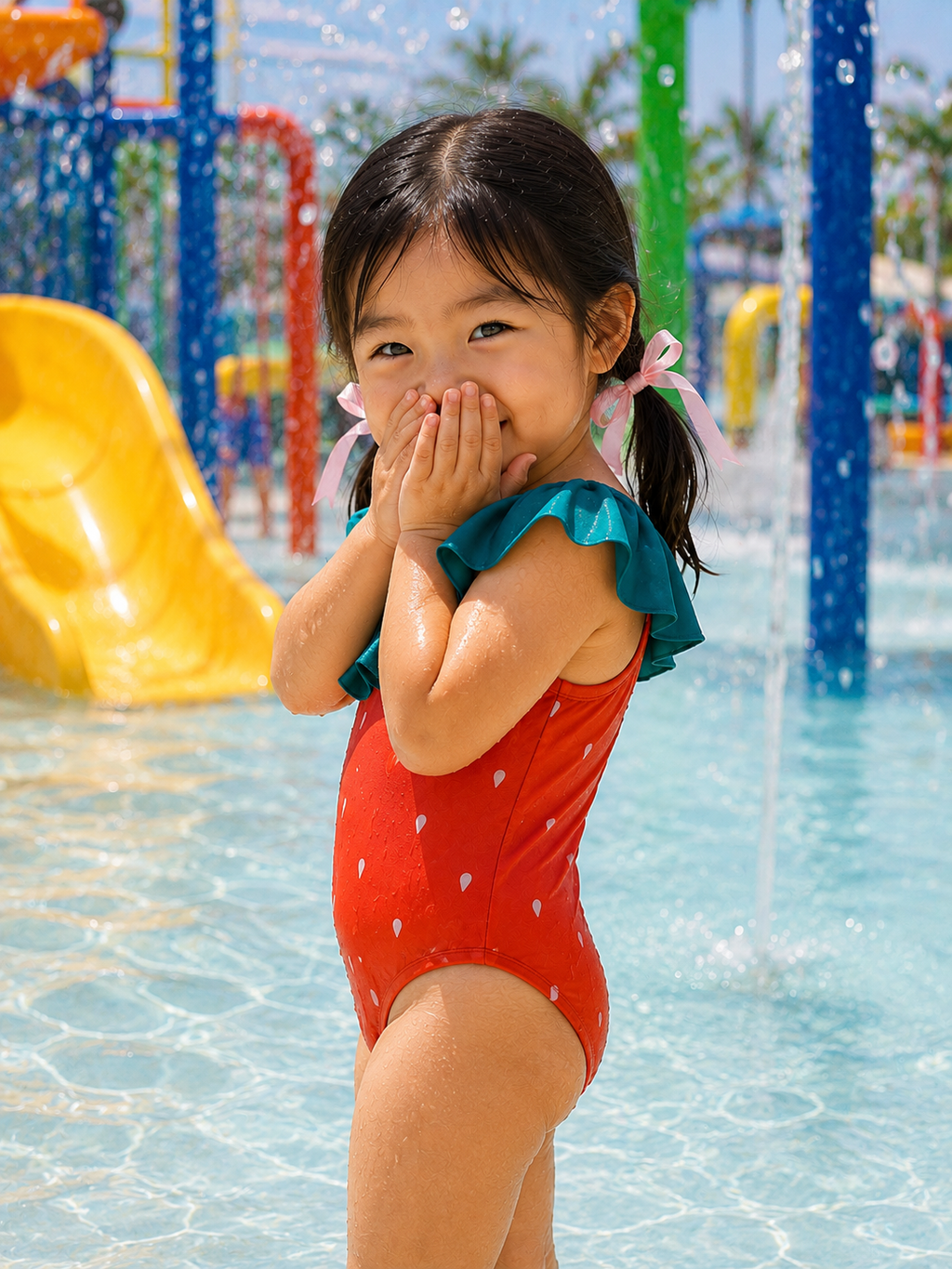 Girls Strawberry One-Piece Swimsuit