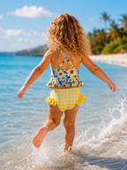 Sunflower Tankini Swimsuit Set