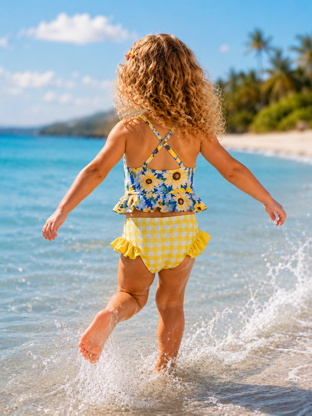 Sunflower Tankini Swimsuit Set
