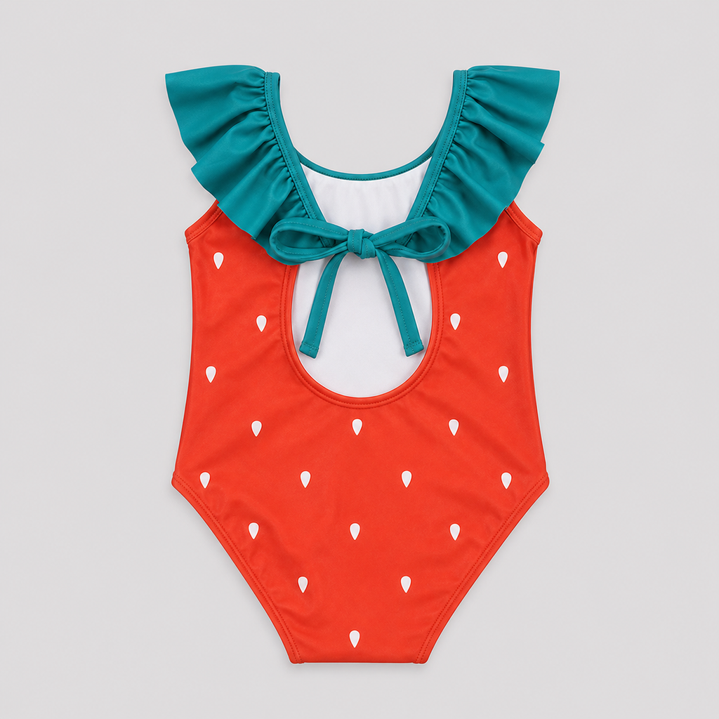 Girls Strawberry One-Piece Swimsuit