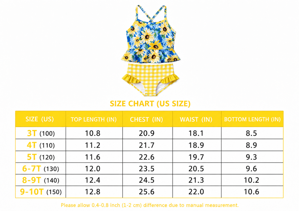 Sunflower Tankini Swimsuit Set