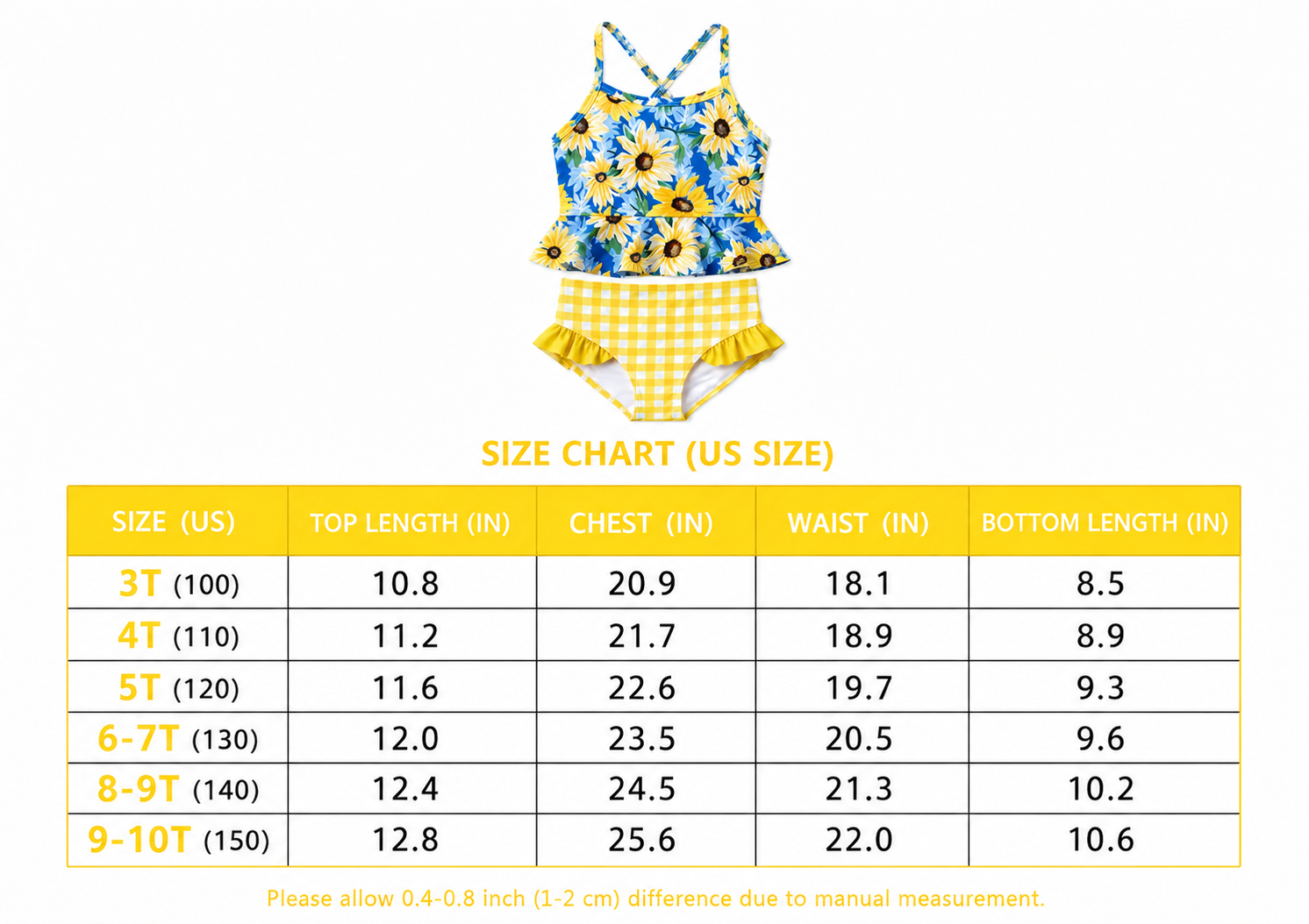 Sunflower Tankini Swimsuit Set