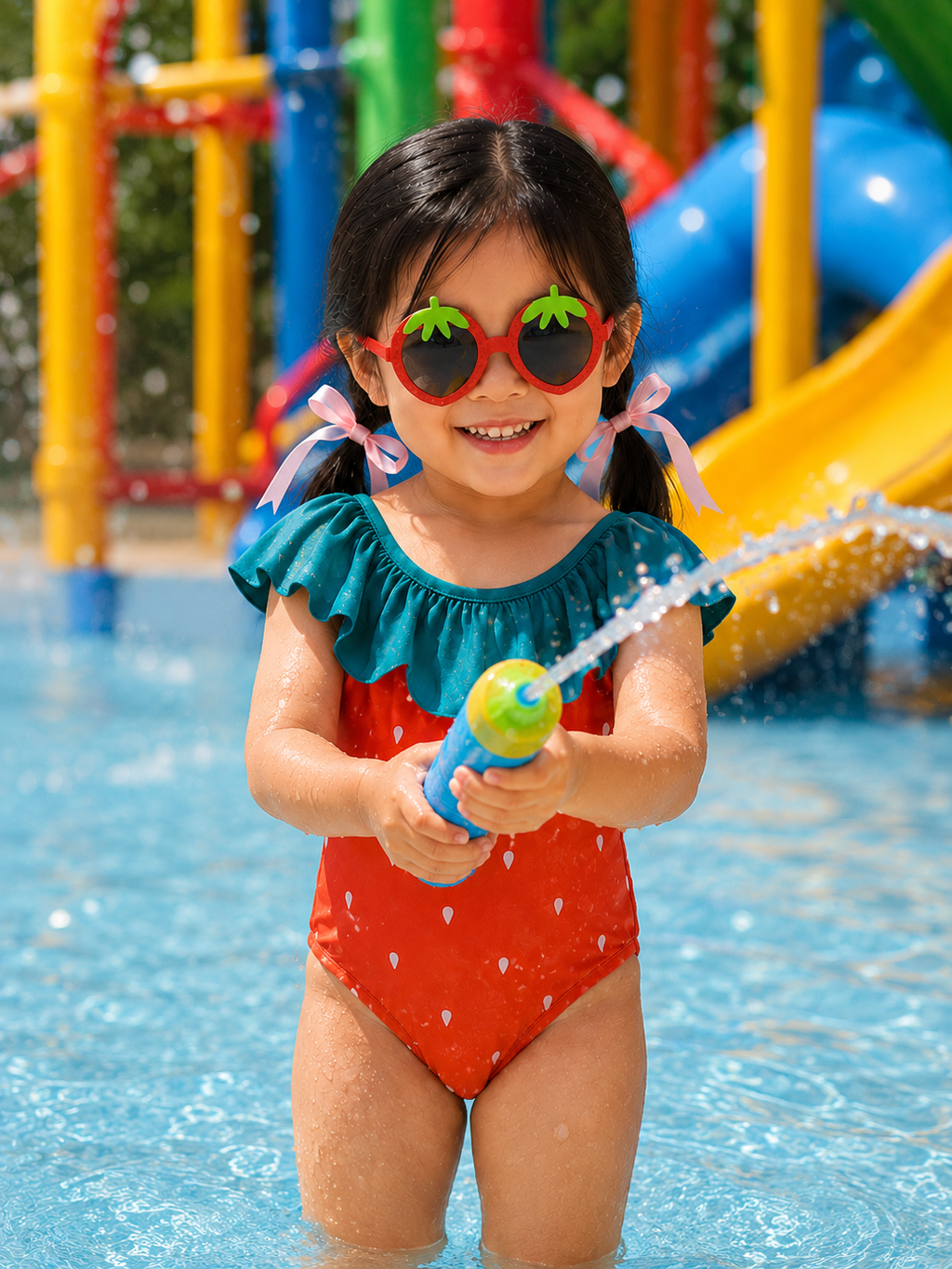 Girls Strawberry One-Piece Swimsuit