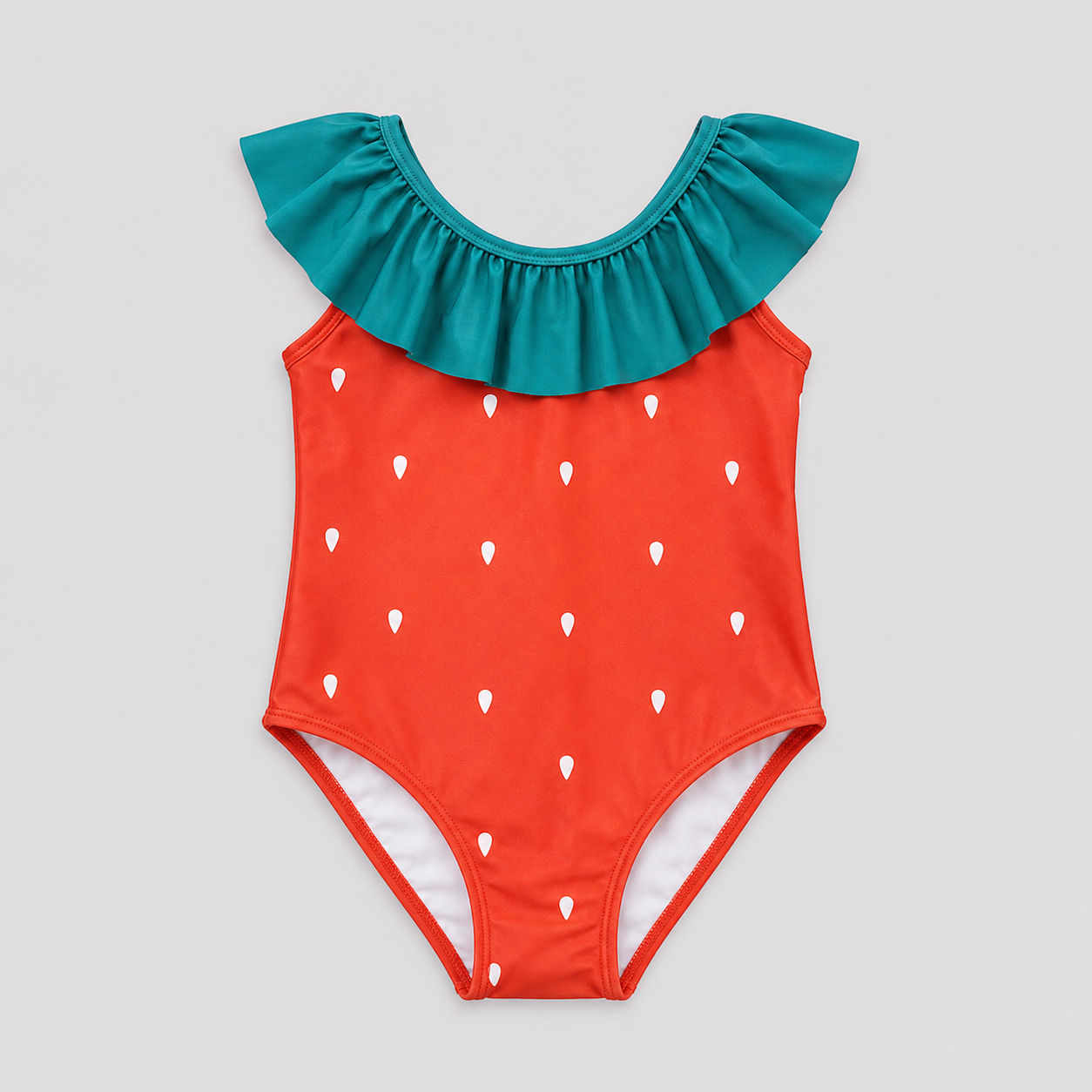 Girls Strawberry One-Piece Swimsuit