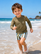 Boys’ Long Sleeve Rash Guard Swim Set