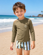 Boys’ Long Sleeve Rash Guard Swim Set