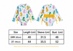 Toddler Girls Seahorse One-Piece Rashguard Swimsuit