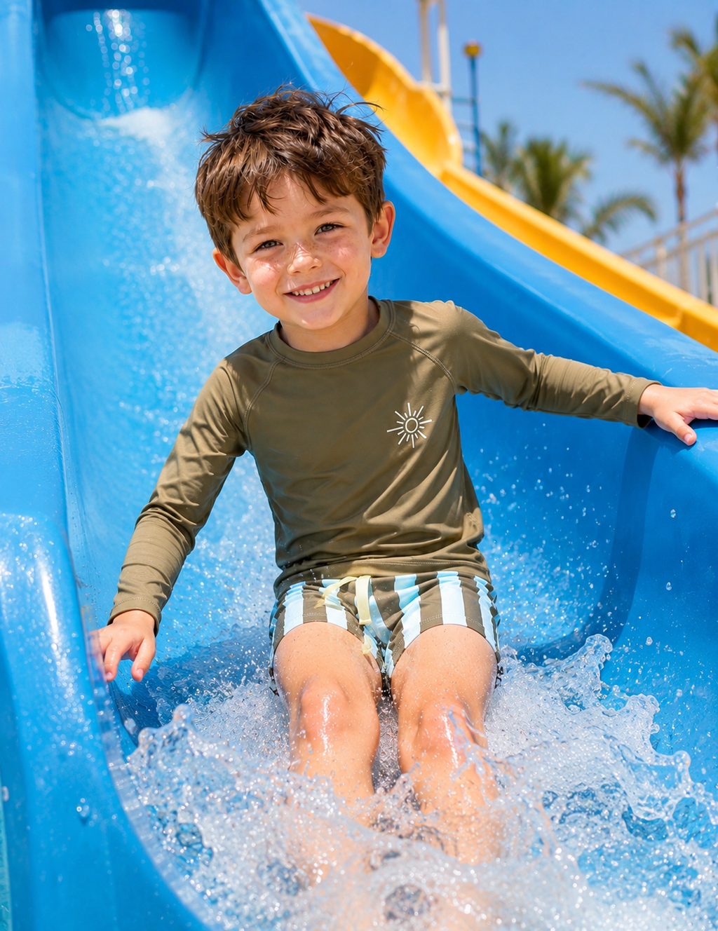 Boys’ Long Sleeve Rash Guard Swim Set